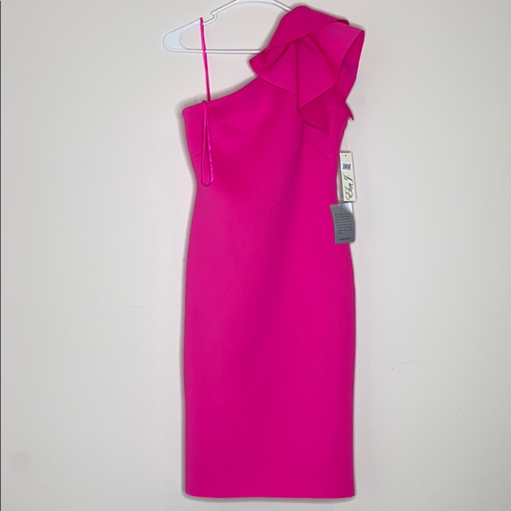 ElizaJ Oneshoulder Ruffle Cocktail Dress